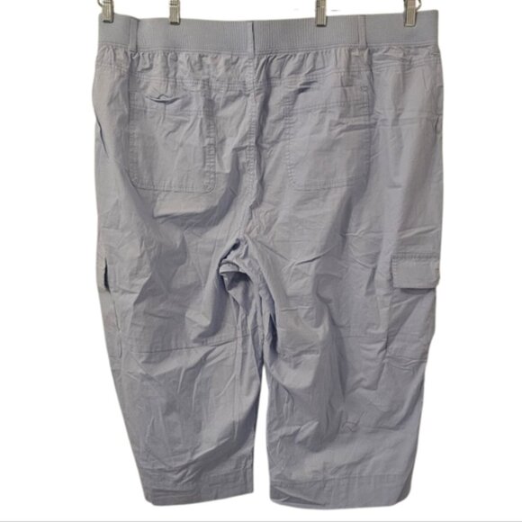 Blue Penningtons Women's Ribbed Waistband Cotton Capri Pants - Picture 2 of 11